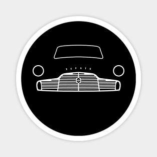 Ford Zephyr Mk II classic car outline graphic (white) Magnet